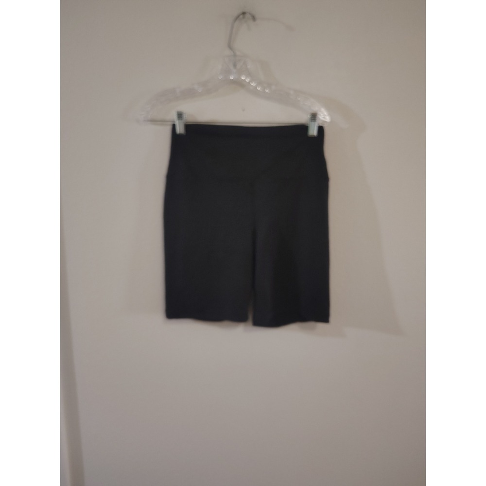 90 Degree by Reflex Womens Black Interlock Everyday 7 Inch Biker Shorts Size L‎